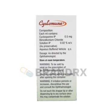 Cyclomune Eye Drops 0.05% Sun Pharmaceuticals Industries