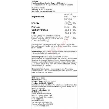 Maximum Krea-Genic Weider Weider